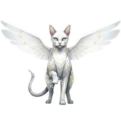 Geometric low-poly Divine cat NFT - Legendary rarity