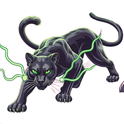 Geometric low-poly Hunter cat NFT - Uncommon rarity