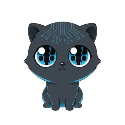 Geometric low-poly Kitten cat NFT - Common rarity
