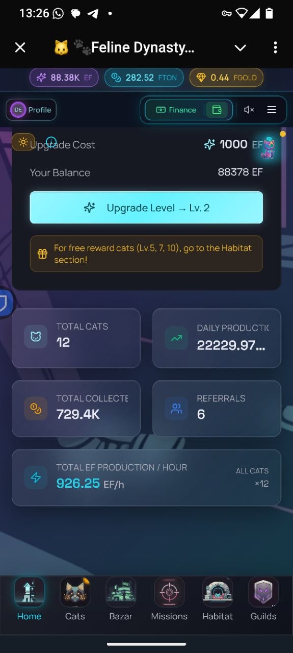 Home Dashboard - Stats & Production